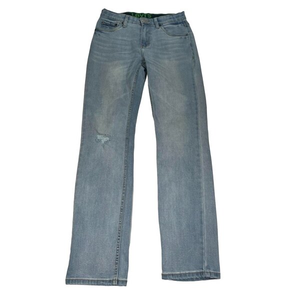 Boy's Levi's 511 Jeans Sz 16 Reg 28x30 Slim Fit Blue Distressed Rip - Picture 1 of 3